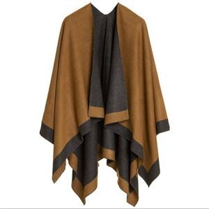 New Luxe Reversible Wrap Shawl Poncho Cardigan